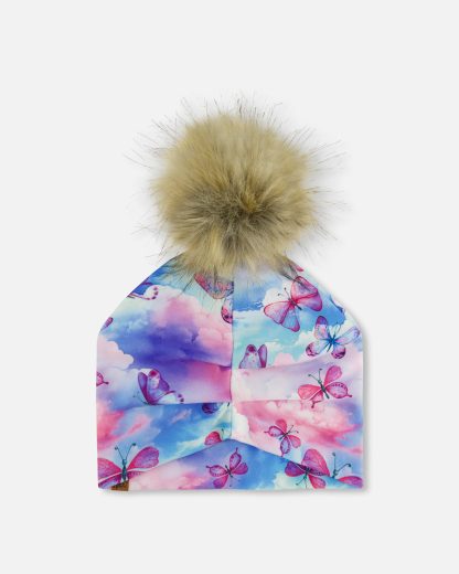 PRÉCOMMANDE DEUX PAR DEUX PRINTEMPS 25 TUQUE A POMPON PASTELE ET PAPILLON – Image 2