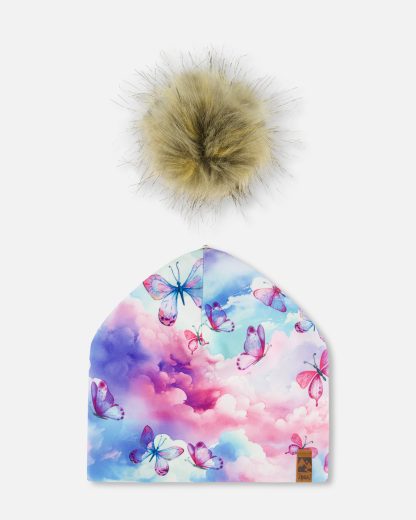 PRÉCOMMANDE DEUX PAR DEUX PRINTEMPS 25 TUQUE A POMPON PASTELE ET PAPILLON – Image 3