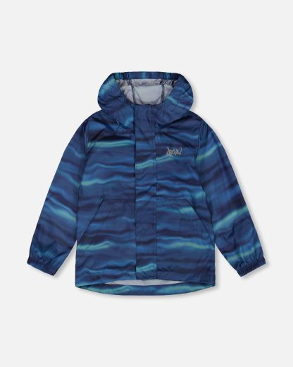 PRÉCOMMANDE DEUX PAR DEUX PRINTEMPS 25 MANTEAU COUPE VENT BLEU VAGUE – Image 2