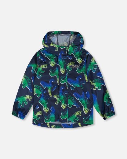 PRÉCOMMANDE DEUX PAR DEUX PRINTEMPS 25 MANTEAU COUPE VENT BLEU DINOSAURE – Image 2