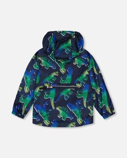 PRÉCOMMANDE DEUX PAR DEUX PRINTEMPS 25 MANTEAU COUPE VENT BLEU DINOSAURE – Image 5