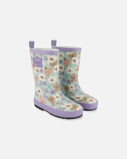 PRÉCOMMANDE DEUX PAR DEUX PRINTEMPS 25 BOTTE DE PLUIE TURQUOISE ET LILAS