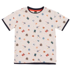 NANO PRINTEMPS 25 JOUR DE MATCH T-SHIRT BEIGE CHINÉ