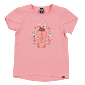 NANO PRINTEMPS 25 DOUCE COCCINELLE T-SHIRT ROSE PÂLE