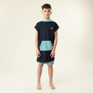 NANO PRINTEMPS 25 MAILLOTS PONCHO DE PLAGE À CAPUCHON MARINE