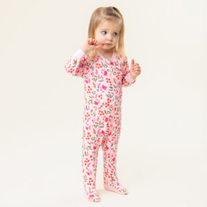 NANO PRINTEMPS 25 PYJAMA UNE PIÈCE FILLE (BÉBÉ) ROSE PÂLE FLEURIT