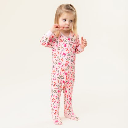 PRÉCOMMANDE NANO PRINTEMPS 25 PYJAMA UNE PIÈCE FILLE (BÉBÉ) ROSE PÂLE FLEURIT