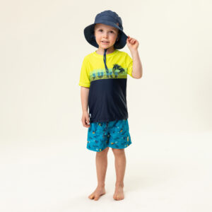 NANO PRINTEMPS 25 MAILLOTS GARÇON RASHGUARD MANCHE COURTE LIME