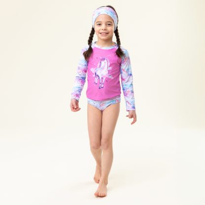 PRÉCOMMANDE NANO PRINTEMPS 25 MAILLOTS LICORNE DEUX PIÈCES RASHGUARD ROSE – Image 6