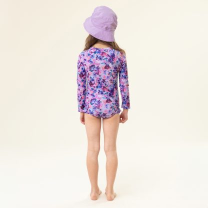 PRÉCOMMANDE NANO PRINTEMPS 25 MAILLOTS DOUCE FLORAISON UNE PIÈCE RASHGUARD LILAS – Image 7