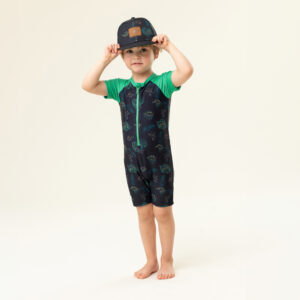 NANO PRINTEMPS 25 MAILLOTS GARÇON UNE PIÈCE RASHGUARD NOIR