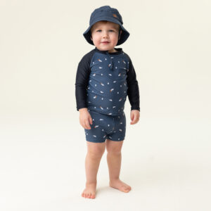 NANO PRINTEMPS 25 MAILLOTS GARÇON DEUX PIÈCES RASHGUARD BLEU