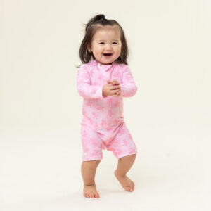 NANO PRINTEMPS 25 MAILLOTS FILLE TORTUE UNE PIÈCE RASHGUARD CORAIL