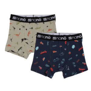 NANO PRINTEMPS 25 SOUS-VÊTEMENTS PAQUET DE 2 BOXERS MARINE