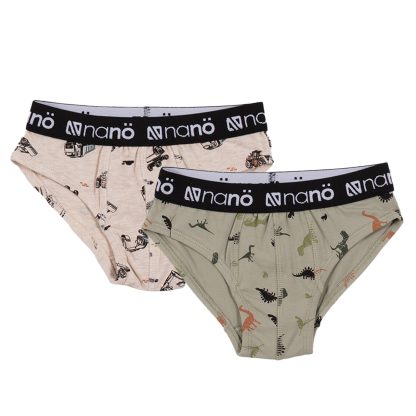 NANO PRINTEMPS 25 SOUS-VÊTEMENTS PAQUET DE 2 CULOTTES VERT