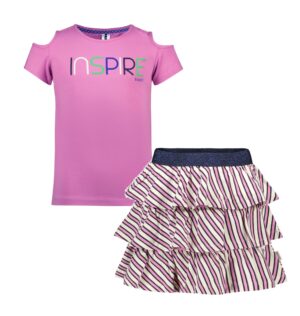 B.NOSY PRINTEMPS 23 B.INSPIRING CHANDAIL ROSE ET JUPE RAYÉ