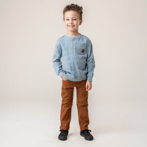 NANO AUTOMNE 25 HORTICOOL CHANDAIL MANCHE LONGUE BLEU PÂLE