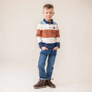 NANO AUTOMNE 25 GLACIER CHANDAIL MANCHE LONGUE POLO RAYÉ