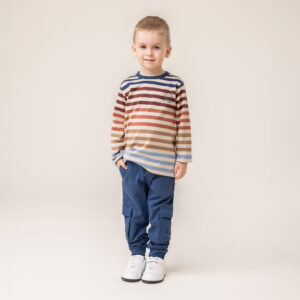 NANO AUTOMNE 25 GLACIER CHANDAIL MANCHE LONGUE BEIGE RAYÉ