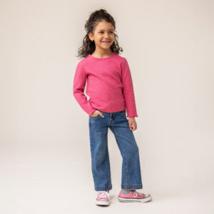 NANO AUTOMNE 25 FLEURS D’ANTAN CHANDAIL MANCHE LONGUE ROSE