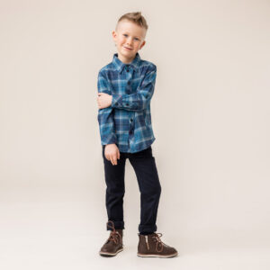 NANO AUTOMNE 25 HORTICOOL CHEMISE À CARREAUX BLEU