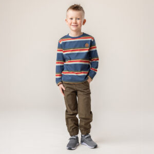 NANO AUTOMNE 25 HORTICOOL CHANDAIL MANCHE LONGUE BLEU RAYÉ