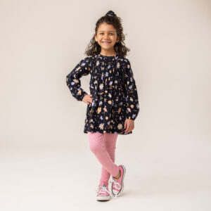 NANO AUTOMNE 25 UNE NUIT AU JARDIN TUNIQUE NOIR IMPRIMÉE