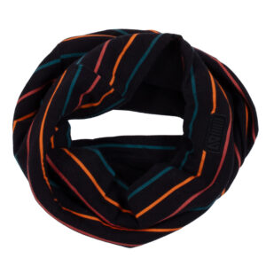 NANO AUTOMNE 25 FOULARD JERSEY DOUBLÉ MICROPOLAIRE NOIR LIGNÉ