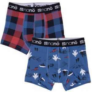 NANO AUTOMNE 25 SOUS-VÊTEMENTS PAQUET DE 2 BOXERS BLEU ACIER