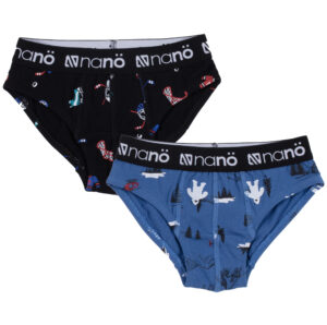 NANO AUTOMNE 25 SOUS-VÊTEMENTS PAQUET DE 2 CULOTTES NOIR/BLEU