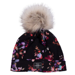 NANO AUTOMNE 25 TUQUE JERSEY DOUBLÉ MICROPOLAIRE NOIR IMPRIMÉ