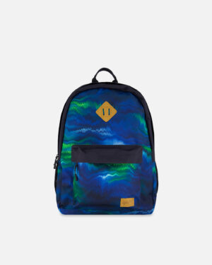 DEUX PAR DEUX LA RENTRÉE 25 SAC À DOS NOIR IMPRIMÉ AURORES BORÉALES