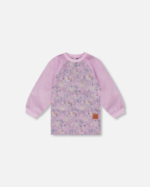 DEUX PAR DEUX LA RENTRÉE 25 TABLIER SCOLAIRE LILAS IMPRIMÉ DE CHATS.