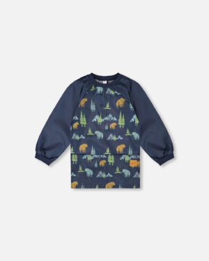 DEUX PAR DEUX LA RENTRÉE 25 TABLIER SCOLAIRE MARINE IMPRIMÉ D ANIMAUX