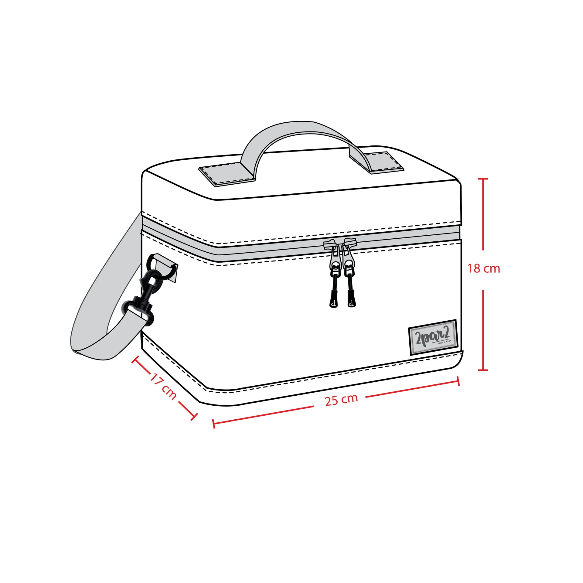 DEUX PAR DEUX LA RENTRÉE 25 BOITE À LUNCH NOIR BONHOMMES SOURIRE – Image 2