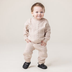 NANO AUTOMNE 25 CÂLINS D OURSON ENSEMBLE 2 PIÈCES EN TRICOT BEIGE