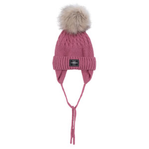 NANO HIVER 25 TUQUE TRICOT DOUBLÉ POLAR ROSE MAÉLIE