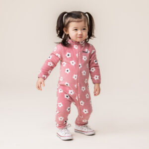 NANO AUTOMNE/HIVER 25 ENSEMBLE DE MICROPOLAIRE UNE PIÈCE ROSE