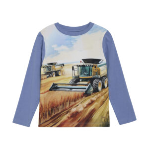 MINYMO AUTOMNE 25 GARÇON CHANDAIL BLEU TRACTEUR