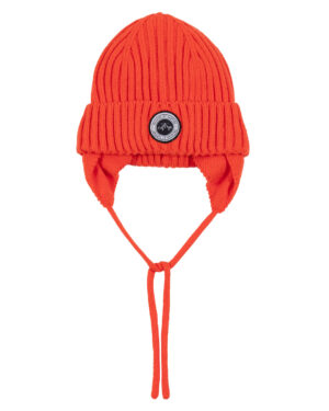 PELUCHE ET TARTINE HIVER 25 TUQUE DE TRICOT ULYSSE ROUGE/ORANGE