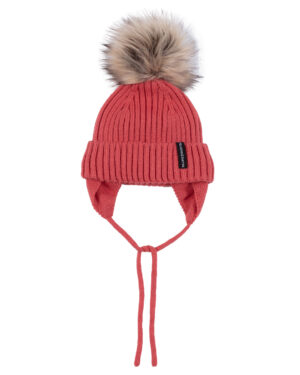 PELUCHE ET TARTINE HIVER 25 TUQUE DE TRICOT JASMINE CORAIL