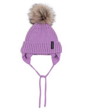 PELUCHE ET TARTINE HIVER 25 TUQUE DE TRICOT CORA-LEE LILAS