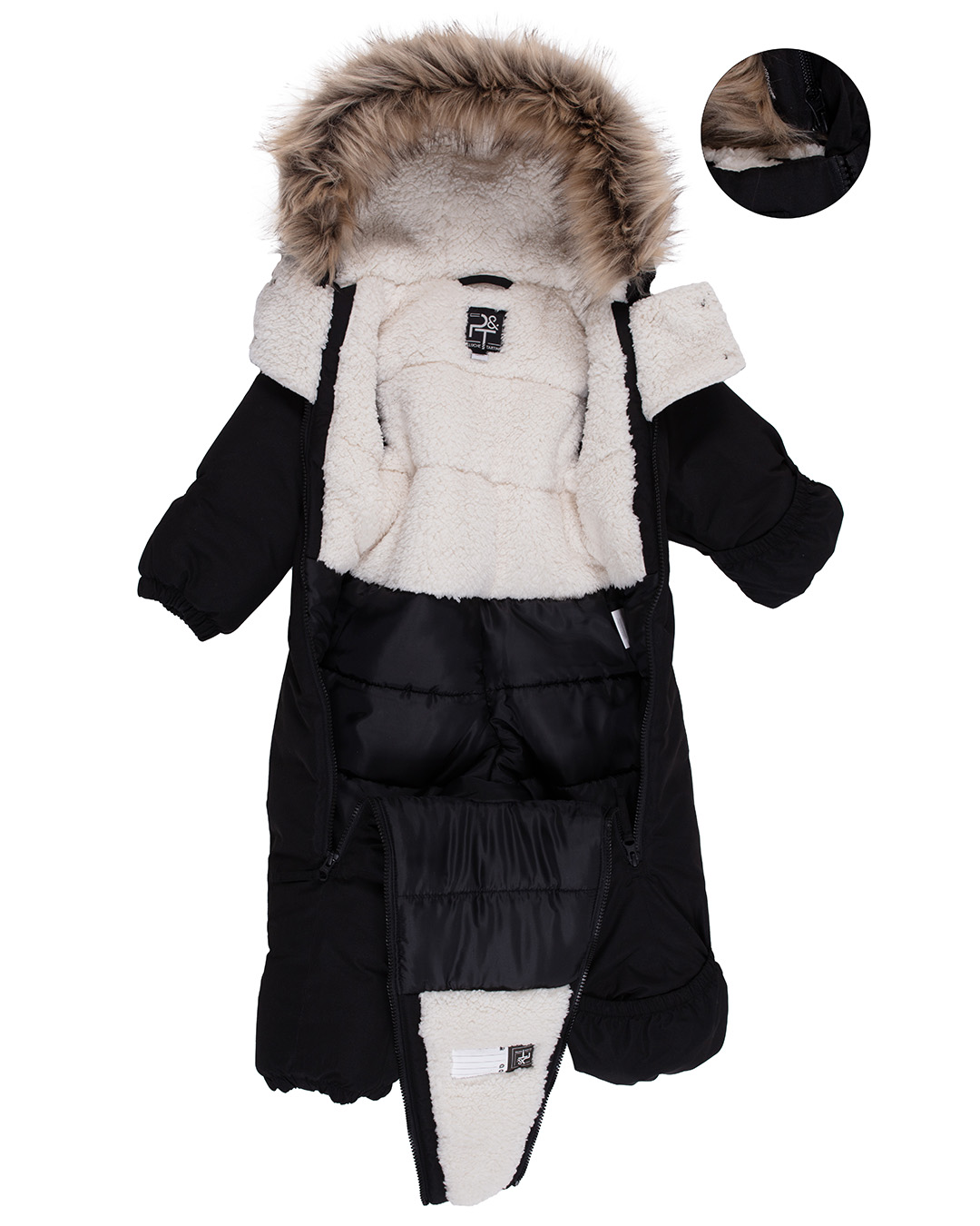 PELUCHE ET TARTINE HIVER 25 HABIT DE NEIGE UNE PIÈCE 6 À 24 MOIS MAXENCE NOIR – Image 5