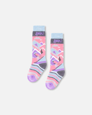 DEUX PAR DEUX HIVER 25 CHAUSSETTES CHAUDE DE SKI EN LAINE MÉRINO ROSE