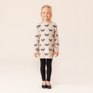 NANO NOEL 25 FILLE BOUCLE D OR TUNIQUE EN TRICOT BEIGE