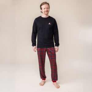 NANO NOEL 25 PYJAMA ADULTE HOMME NOIR/ROUGE CARREAUTÉ (COMME LA FAMILLE)