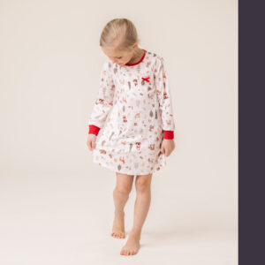 NANO NOEL 25 PYJAMA ROBE DE NUIT IVOIRE IMPRIMÉ