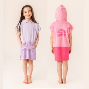 Poncho de plage à capuchon