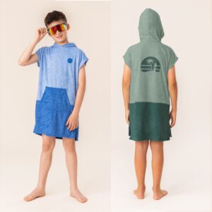 Poncho de plage à capuchon