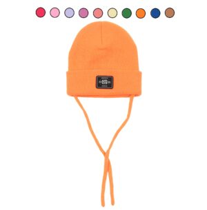 Tuque en tricot avec cordons2